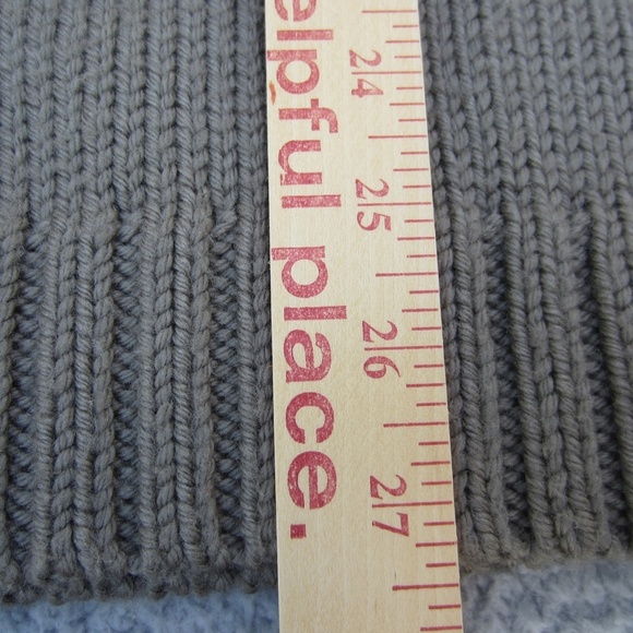 Banana Republic Sweater Mens XL Beige Shawl Collar 100% Wool Knit Heavy Grandpa - Picture 10 of 11